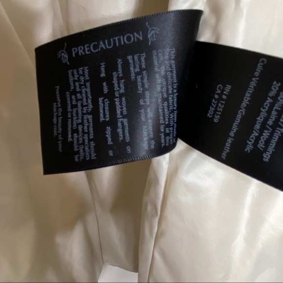 Mackage Off White Long Down Hooded Winter Coat XS - Picture 13 of 14